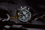 Breitling Super Avi B04 Chronograph GMT 46 Mosquito Night Fighter Black Dial Black Nylon Strap Watch for Men - SB04451A1B1X1