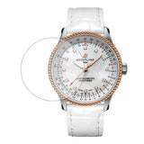 Breitling Navitimer Automatic 35 Mother of Pearl Dial White Leather Strap Watch for Women - U17395211A1P3