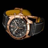 Breitling Super Avi Chronograph 42 P-51 Mustang Black Dial Black Leather Strap Watch for Men - R233801A1B1X1
