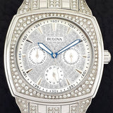 Bulova Crystal Collection Phantom Silver Dial Silver Steel Strap Watch for Men - 96C002