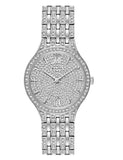 Bulova Crystal Collection Silver Dial Silver Steel Strap Watch for Women - 96L243