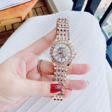 Bulova Phantom White Dial with Swarovski Baguettes Rose Gold Steel Strap Watch for Women - 98L268