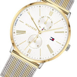 Tommy Hilfiger Jenna Quartz White Dial Two Tone Mesh Bracelet Watch for Women  - 1782074