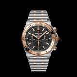 Breitling Chronomat B01 42 18K Red Gold Black Dial Two Tone Steel Strap Watch for Men - UB01341A1B1U1