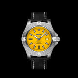 Breitling Avenger Automatic 45 Seawolf Yellow Dial Black Nylon Strap Watch for Men - A17319101I1X1