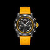 Breitling Endurance Pro Black Dial Yellow Rubber Strap Watch for Men - X82310A41B1S1