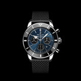 Breitling Superocean Heritage B01 Chronograph 44 Blue Dial Black Mesh Bracelet Watch for Men - AB0162121C1S1