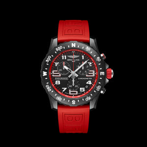 Breitling Endurance Pro Black Dial Red Rubber Strap Watch for Men - X82310D91B1S1