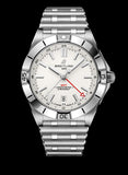 Breitling Chronomat GMT 40 White Dial Silver Steel Strap Watch for Men - A32398101A1A1