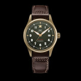 IWC Pilot's Watch Automatic Spitfire Green Dial Brown Leather Strap Watch for Men - IW326802