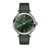 IWC Portofino Automatic Automatic Green Dial Green Leather Strap Watch for Women - IW357412