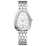 Bvlgari Serpenti Seduttori Diamonds Silver Dial Silver Steel Strap Watch for Women - SERPENTI103361