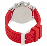 Guess Marina Chronograph Quartz White Dial Red Rubber Strap Watch for Women - W1025L2