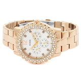 Guess Dazzler Diamonds Silver Dial Rose Gold Steel Strap Watch for Women - W0335L3