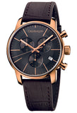 Calvin Klein City Chronograph Grey Dial Brown Leather Strap Watch for Men - K2G276G3