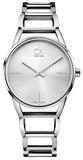 Calvin Klein Stately White Dial Silver Steel Strap Watch for Women - K3G23126