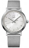 Calvin Klein Surround Silver Dial Silver Mesh Bracelet Watch for Men - K3W21126