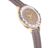 Swarovski Octea Nova Beige Dial Grey Leather Strap Watch for Women - 5649999