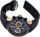 Tag Heuer Carrera Chronograph Tourbillion Titianium & Gold Black Dial Black Leather Strap Watch for Men - CAR5A5U.FC6377