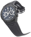 Tag Heuer Carrera Chronograph Tourbillion Titanium Carbon Black Dial Black Rubber Strap Watch for Men - CAR5A8W.FT6071