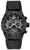 Tag Heuer Carrera Chronograph Tourbillion Ceramic Black Dial Black Leather Strap Watch for Men - CAR5A90.FC6415