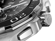 Tag Heuer Carrera Aquaracer Quartz Chronograph Black Dial Black Rubber Strap Watch for Men - CAY111A.FT6041