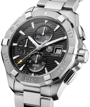 Tag Heuer Aquaracer Automatic Chronograph Black Dial Silver Steel Strap Watch for Men - CAY2110.BA0927