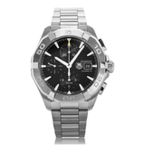 Tag Heuer Aquaracer Automatic Chronograph Black Dial Silver Steel Strap Watch for Men - CAY2110.BA0927