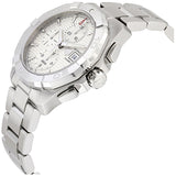 Tag Heuer Aquaracer Automatic Chronograph White Dial Silver Steel Strap Watch for Men - CAY2111.BA0927