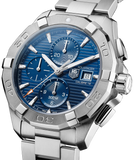 Tag Heuer Aquaracer Automatic Chronograph Blue Dial Silver Steel Strap Watch for Men - CAY2112.BA0927