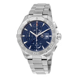 Tag Heuer Aquaracer Automatic Chronograph Blue Dial Silver Steel Strap Watch for Men - CAY2112.BA0927