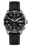 Tag Heuer Aquaracer Jam Tangan Chronograph Otomatis Black Dial Black Nylon Strap untuk Pria - CAY211A.FC6361