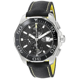 Tag Heuer Aquaracer Jam Tangan Chronograph Otomatis Black Dial Black Nylon Strap untuk Pria - CAY211A.FC6361