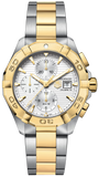 Tag Heuer Aquaracer Automatic White Dial Two Tone Steel Strap Watch for Men - CAY2121.BB0923