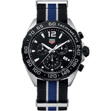 Tag Heuer Formula 1 Quartz Chronograph Black Dial Two Tone NATO Strap Watch for Men - CAZ1010.FC8197