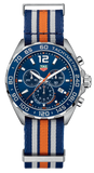 Tag Heuer Formula 1 Chronograph 43mm Dial Biru Jam Tangan NATO Strap untuk Pria - CAZ1014.FC8196
