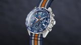 Tag Heuer Formula 1 Chronograph 43mm Dial Biru Jam Tangan NATO Strap untuk Pria - CAZ1014.FC8196