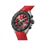 Tag Heuer Formula 1 Chronograph 41mm Red Dial Red Rubber Strap Watch for Men - CAZ101AN.FT8055