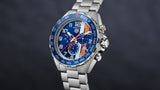 Tag Heuer Formula 1 Gulf Chronograph Blue Dial Silver Steel Strap Watch for Men - CAZ101AT.BA0842