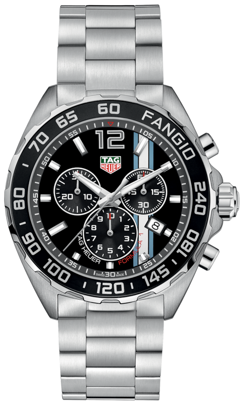 Tag Heuer Formula 1 Chronograph Black Dial Silver Steel Strap Watch untuk Pria - CAZ101H.BA0842