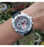 Tag Heuer Formula 1 Manchester United Special Edition Gray Dial Black Silicone Strap Watch untuk Pria - CAZ101M.FT8024