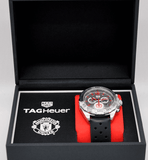 Tag Heuer Formula 1 Manchester United Special Edition Gray Dial Black Silicone Strap Watch untuk Pria - CAZ101M.FT8024