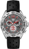 Tag Heuer Formula 1 Manchester United Special Edition Gray Dial Black Silicone Strap Watch untuk Pria - CAZ101M.FT8024