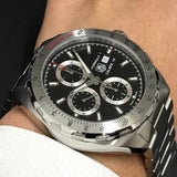 Jam Tangan Pria Tag Heuer Formula 1 Calibre 16 Automatic Chronograph Black Dial Silver Steel Strap - CAZ2010.BA0876