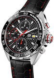 Tag Heuer Formula 1 Mario Kart Chronograph Black Dial Black Leather Strap Watch for Men - CAZ201E.FC6517