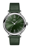 IWC Portofino Automatic Automatic Green Dial Green Leather Strap Watch for Women - IW357412