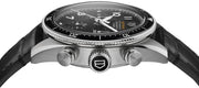 Tag Heuer Autavia Chronometer Flyback Automatic Chronograph Black Dial Black Leather Strap Watch for Men - CBE511A.FC8279