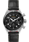 Tag Heuer Autavia Chronometer Flyback Automatic Chronograph Black Dial Black Leather Strap Watch for Men - CBE511A.FC8279