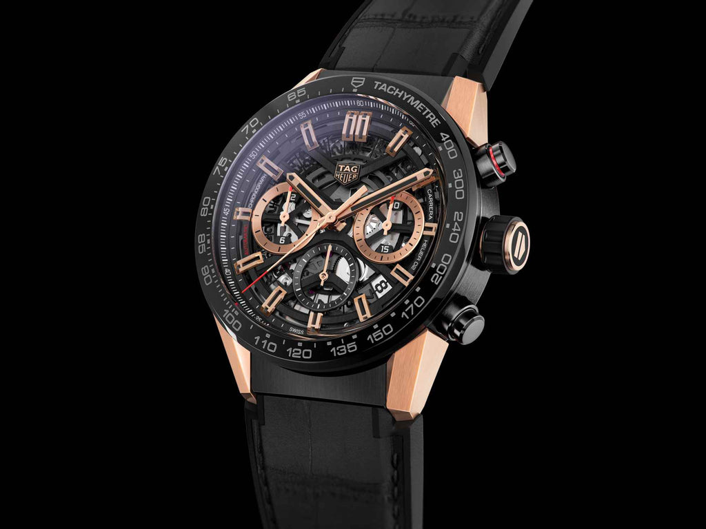 Tag Heuer Carrera Automatic Chronograph Steel & Gold Dial Black