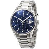 Tag Heuer Carrera Chronograph 41mm Blue Dial Silver Steel Strap Watch for Men - CBK2112.BA0715